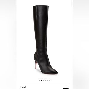 BRAD NEW - Christian Louboutin Eloise 85 Tall Leather Boots - 38.5
